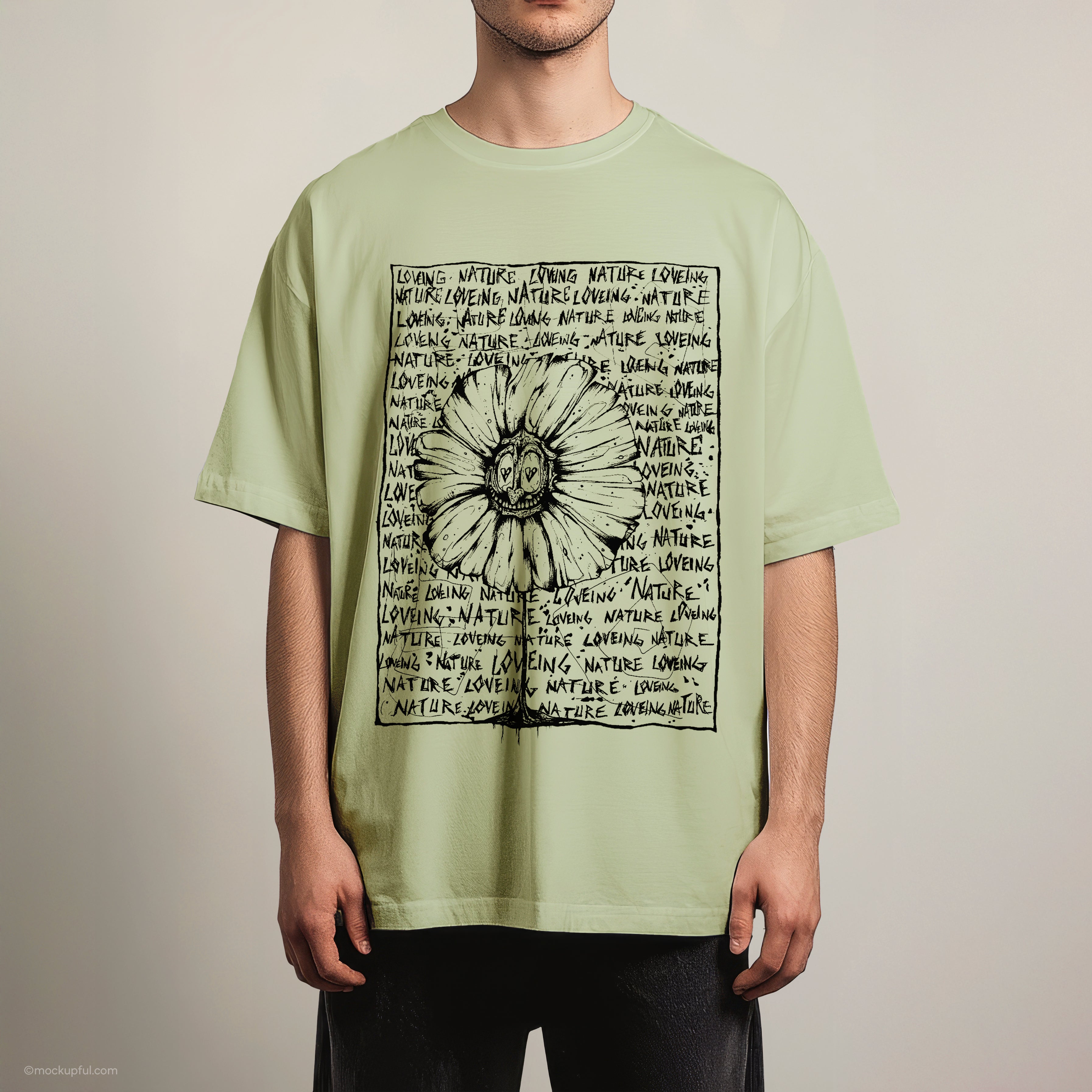 Oversize T-Shirt "LOVING NATURE"